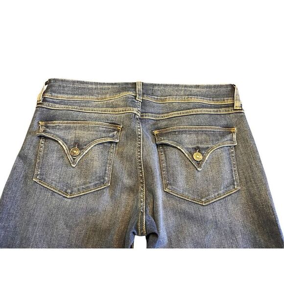 Hudson Jeans size 12(31) Beth Baby Boot Cut Jeans Dark Wash Flap Pocket Y2k - Picture 9 of 10